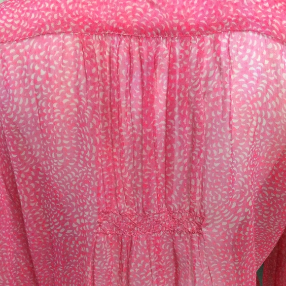 Roxy sheer pink boho top, size M, like new! - Picture 5 of 8